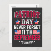 Patriot Day Never Forget 9 11 Briefkaart (Voorkant / Achterkant)