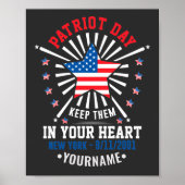 Patriot Day Never Forget September 11 2001 Poster (Voorkant)