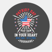 Patriot Day Never Forget September 11 2001 Ronde Sticker (Voorkant)