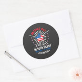 Patriot Day Never Forget September 11 2001 Ronde Sticker (Envelop)