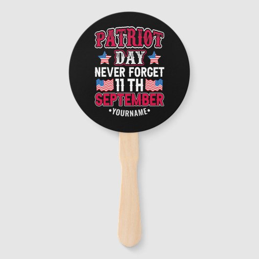 Patriot Day Vergeet nooit 9 11 Handwaaier (Voorkant)