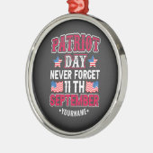 Patriot Day Vergeet nooit 9 11 Metalen Ornament (Links)