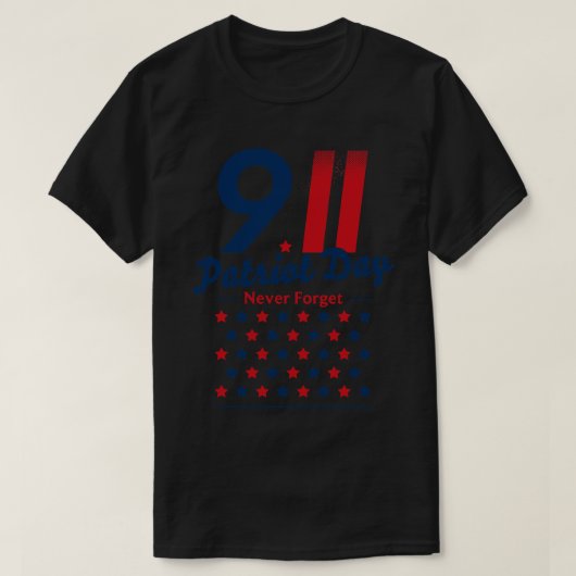 Patriot Day Vergeet nooit T-shirt (Design voorkant)