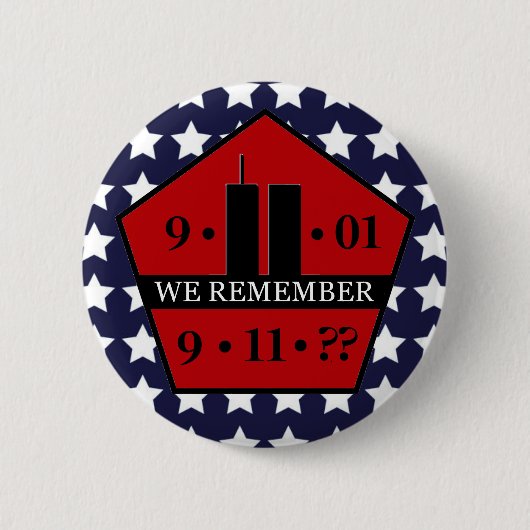 Patriot Day We Remember 9/11 Custom Year Ronde Button 5,7 Cm (Voorkant)