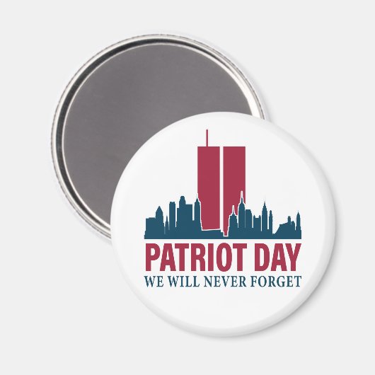 Patriot Day, we zullen nooit vergeten Magneet (Voorkant / Achterkant)