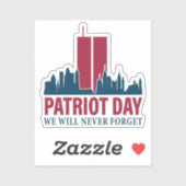 Patriot Day, we zullen nooit vergeten Sticker (Vel)