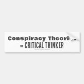 Patriot Deep State Resistance Conspiracy Theorist Bumpersticker (Voorkant)