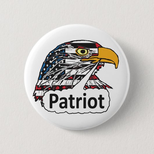 Patriot Eagle Ronde Button 5,7 Cm (Voorkant)