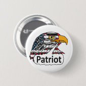 Patriot Eagle Ronde Button 5,7 Cm (Voorkant /achterkant)