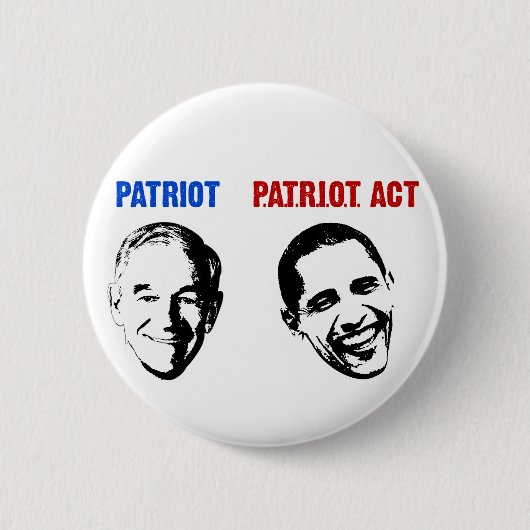 Patriot- en patriotwet ronde button 5,7 cm (Voorkant)