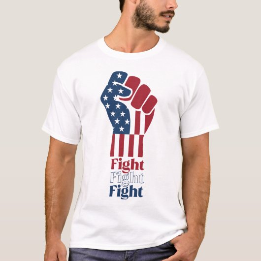 Patriot Fist Rood Wit & Blauw T-shirt (Voorkant)