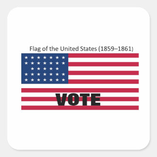 Patriot Flag Pet Series Vierkante Sticker