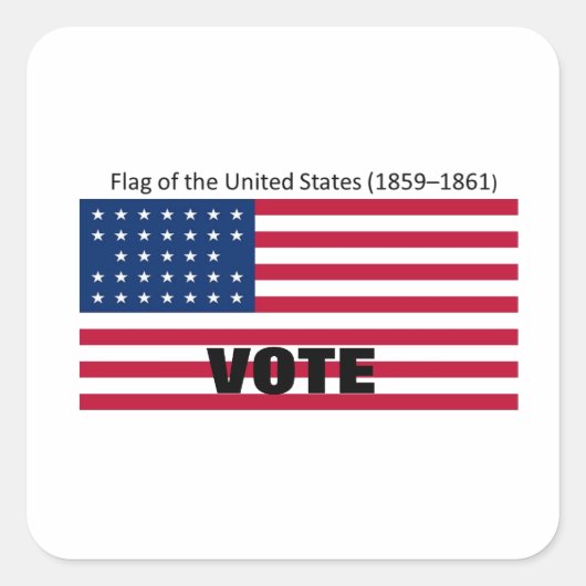 Patriot Flag Pet Series Vierkante Sticker (Voorkant)