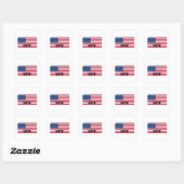 Patriot Flag Pet Series Vierkante Sticker (Vel)