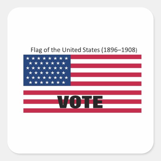 Patriot Flag Pet Series Vierkante Sticker (Voorkant)