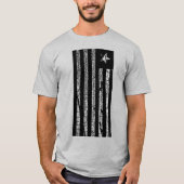 PATRIOT FLAG ZWART-WIT T-SHIRT (Voorkant)