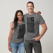 PATRIOT FLAG ZWART-WIT T-SHIRT (Unisex)