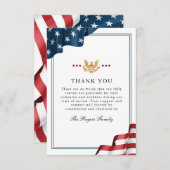 Patriot Flat Dank u opmerking Kaart (Voorkant / Achterkant)