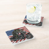 Patriot Gator Glazen Onderzetter (Schuin)