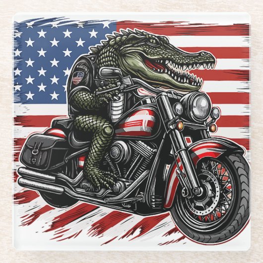 Patriot Gator Glazen Onderzetter (Voorkant)