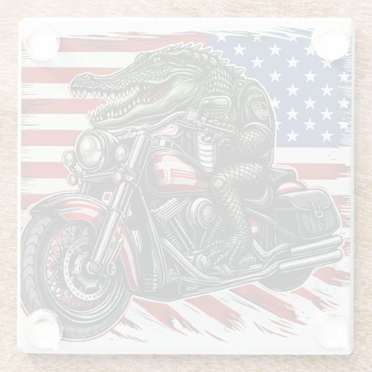 Patriot Gator Glazen Onderzetter (Achterkant)