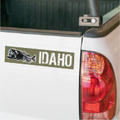 PATRIOT - GESWALLOWDE IDAHO - ÉÉN BAD BASIS BUMPERSTICKER (Op Truck)