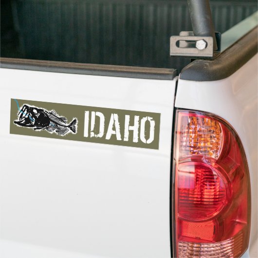 PATRIOT - GESWALLOWDE IDAHO - ÉÉN BAD BASIS BUMPERSTICKER (Op Truck)