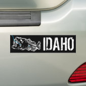 PATRIOT - GESWALLOWDE IDAHO - ÉÉN BAD BASIS BUMPERSTICKER (Op auto)