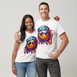 Patriot Groovy Retro Juli Smiley Face T-shirt