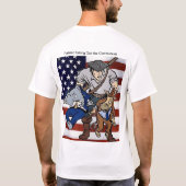 Patriot haalt de communist uit de weg! t-shirt (Achterkant)