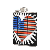 Patriot Heart American Flag Heupfles (Links)