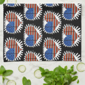Patriot Heart American Flag Kitchen Towel Theedoek (Gevouwen)