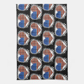 Patriot Heart American Flag Kitchen Towel Theedoek (Verticaal)