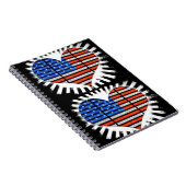 Patriot Heart American Flag Notitieboek (Rechterzijde)