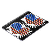 Patriot Heart American Flag Notitieboek (Linkerzijde)