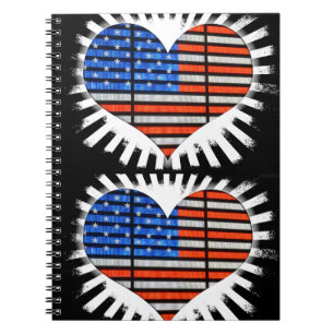 Patriot Heart American Flag Notitieboek