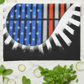 Patriot Heart American Flag Theedoek (Gevouwen)