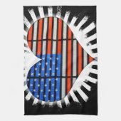 Patriot Heart American Flag Theedoek (Verticaal)