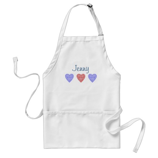 Patriot Hearts Personalized Apron Standaard Schort (Voorkant)