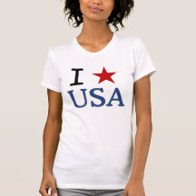 Patriot I Heart USA Red Star America I of THE USA