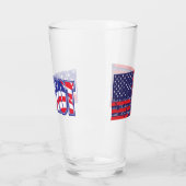 Patriot in de Amerikaanse vlag Glas (Links)