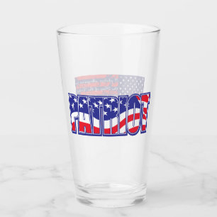 Patriot in de Amerikaanse vlag Glas
