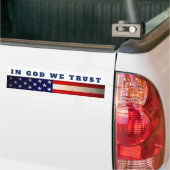 Patriot in God We vertrouwen op Amerikaanse vlag Bumpersticker (Op Truck)