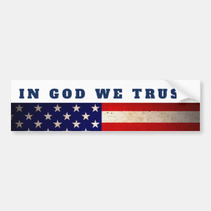 Patriot in God We vertrouwen op Amerikaanse vlag Bumpersticker