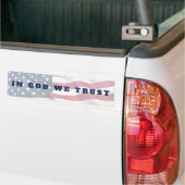 Patriot in God We vertrouwen op Amerikaanse vlag Bumpersticker (Op Truck)