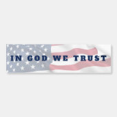 Patriot in God We vertrouwen op Amerikaanse vlag Bumpersticker (Voorkant)