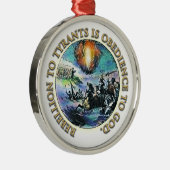 Patriot kerstversiering metalen ornament (Rechts)
