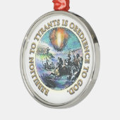 Patriot kerstversiering metalen ornament (Links)