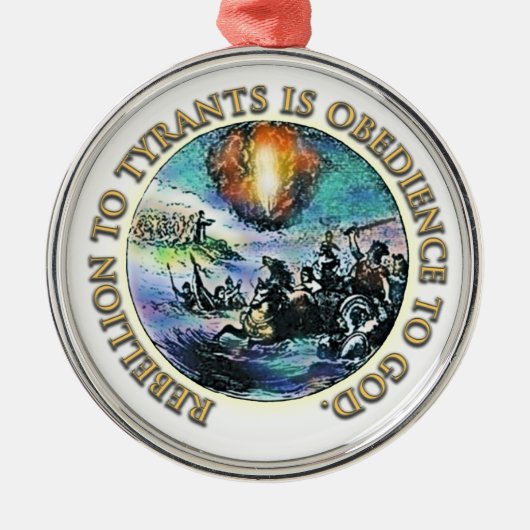 Patriot kerstversiering metalen ornament (Voorkant)