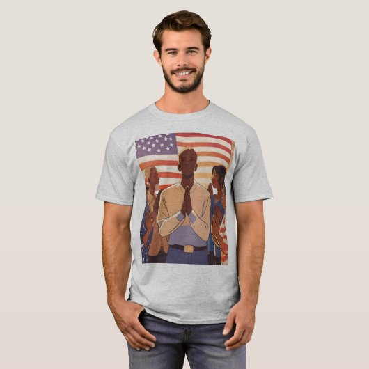 Patriot Mannen T-shirt (Voorkant volledig)